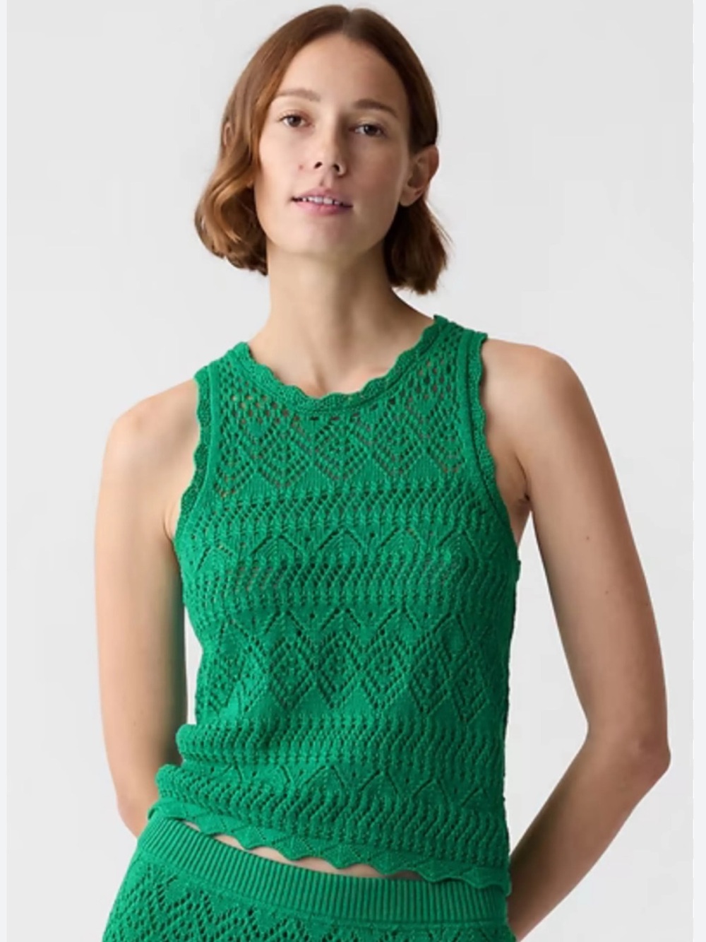 GAP Emerald Green Crochet Tank Top size XL
